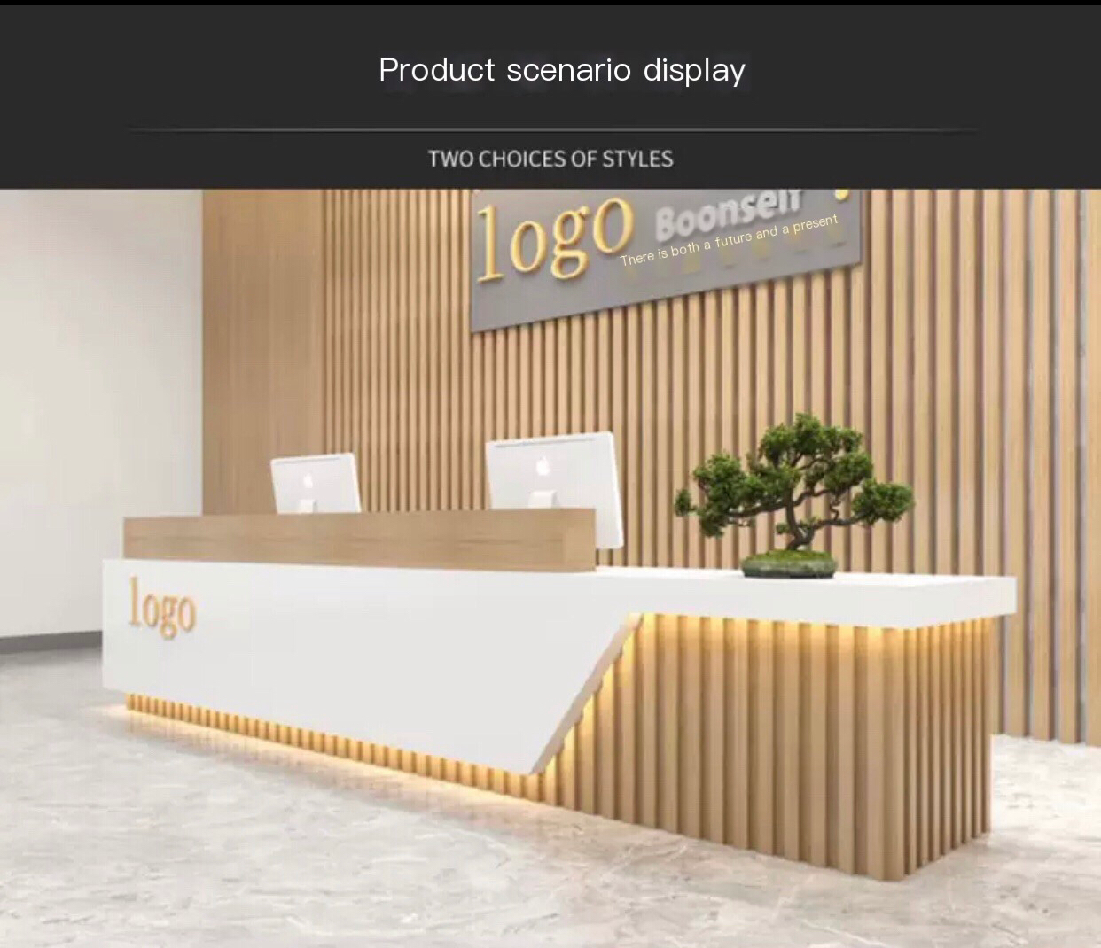 Modern Reception Desk:Standard for Company Front Desk, Hotel Lobby, Bar, Billiard Hall, Cashier Desk, and More. 100*60*100cm