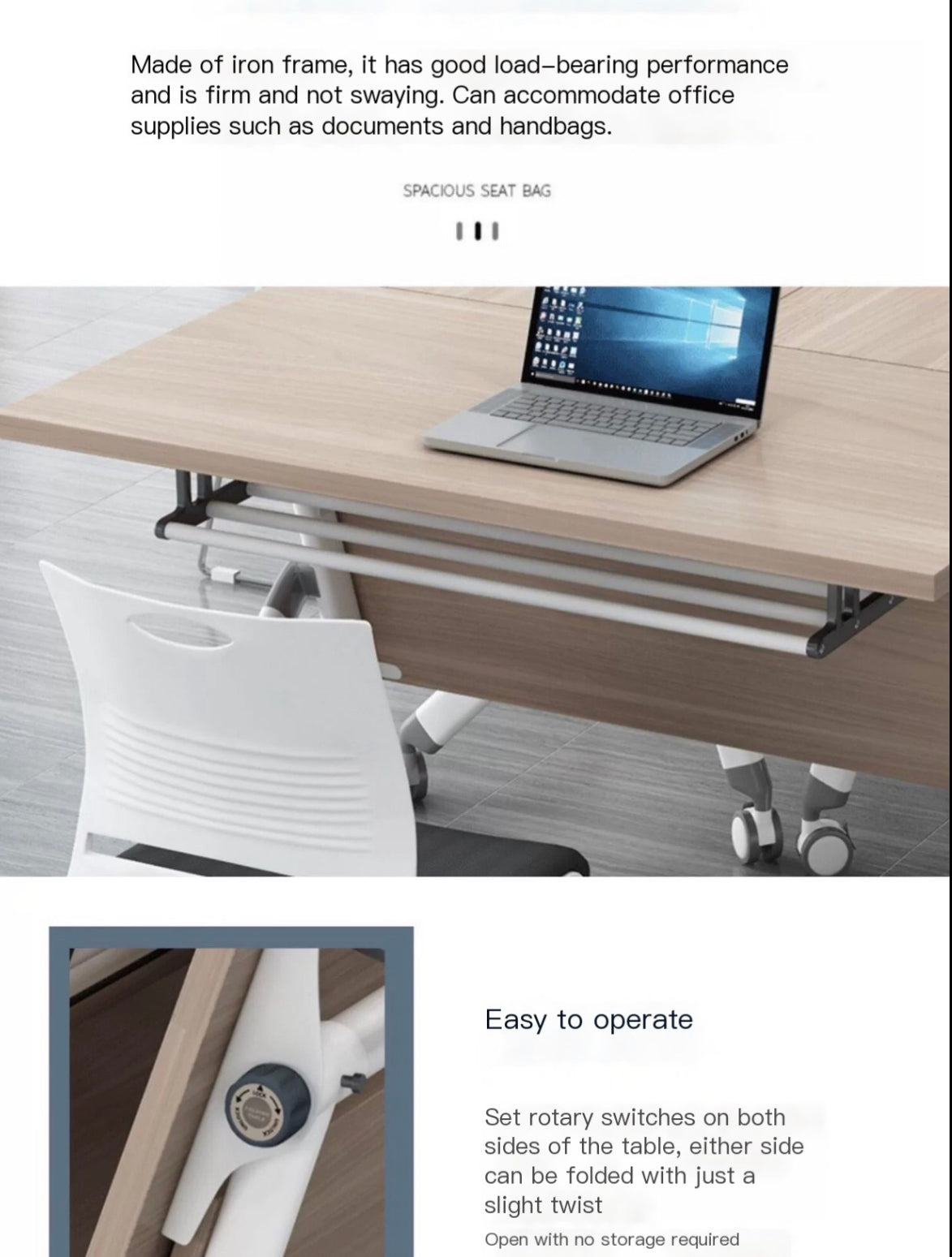 FlexiTable: Folding Training Table for Dynamic Workspaces