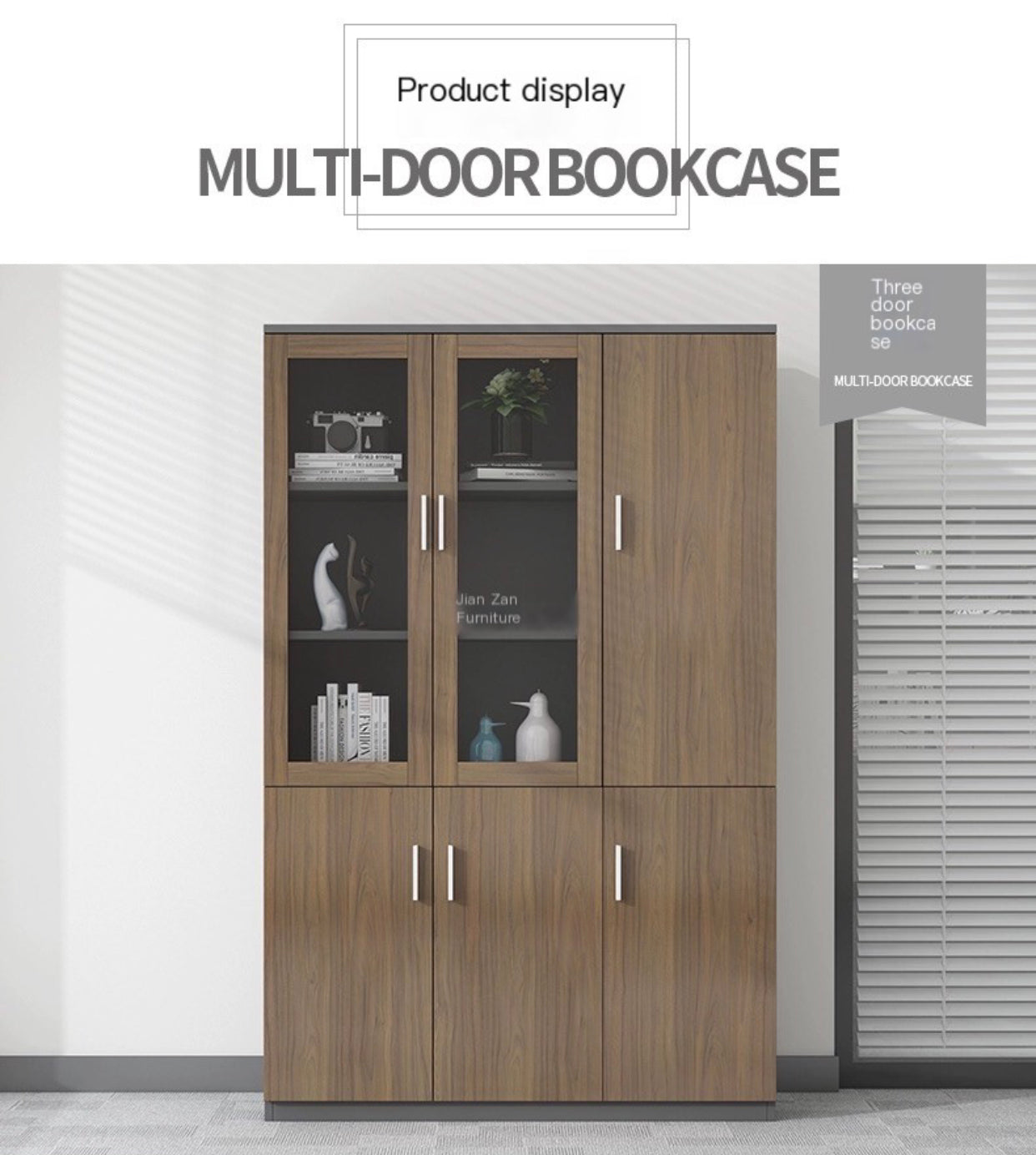 Simple Modern Wooden File Cabinet: Information Storage, Bookcase, Lockable Office Cabinet