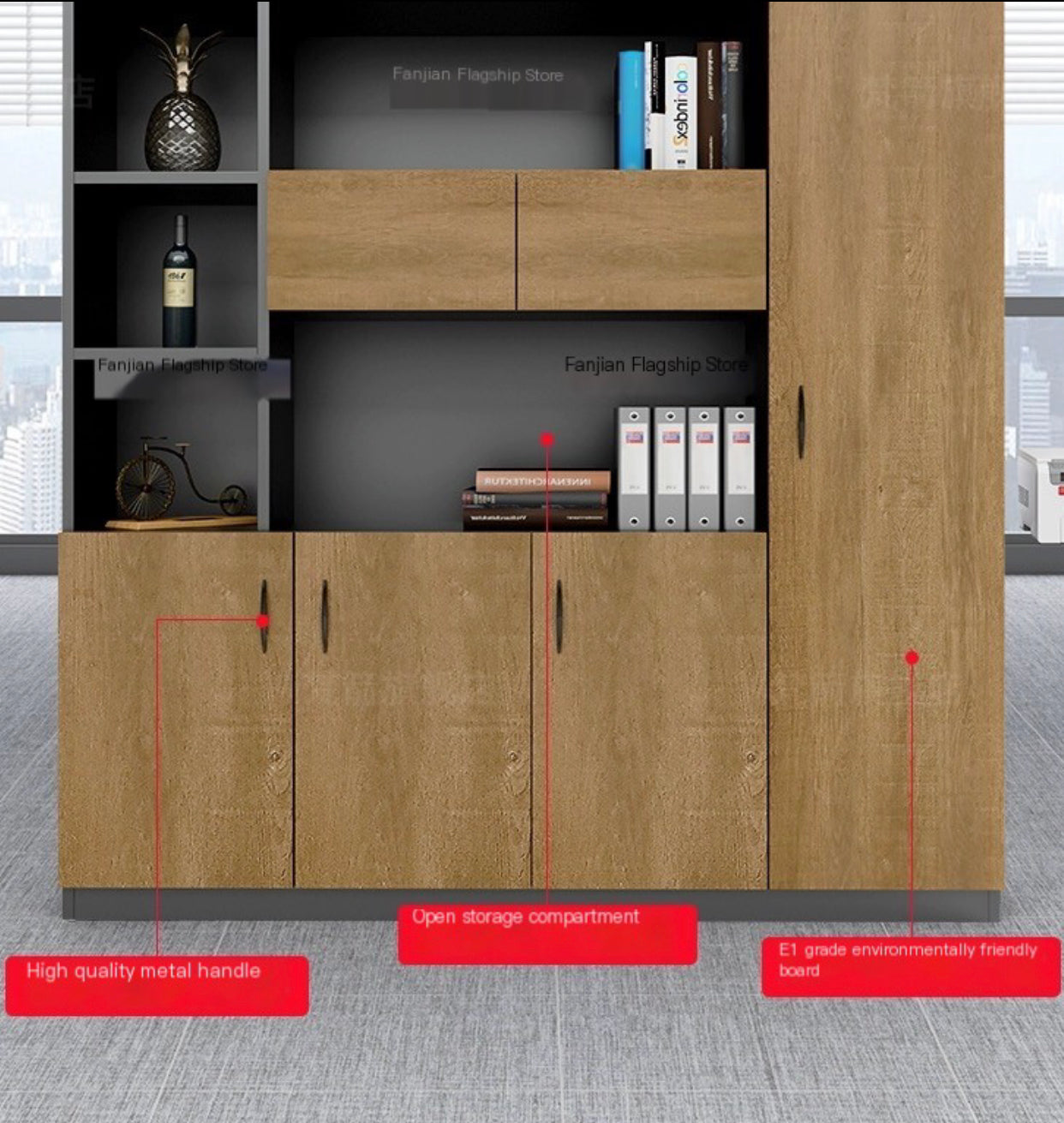 Office File Cabinet: Wooden Information Cabinet for Efficient Storage and Office Furniture