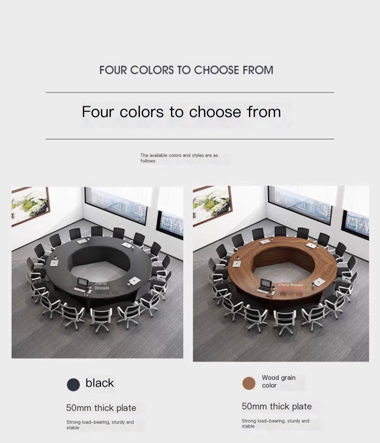 Round Conference Table: Tailored Elegance for Your Office Space