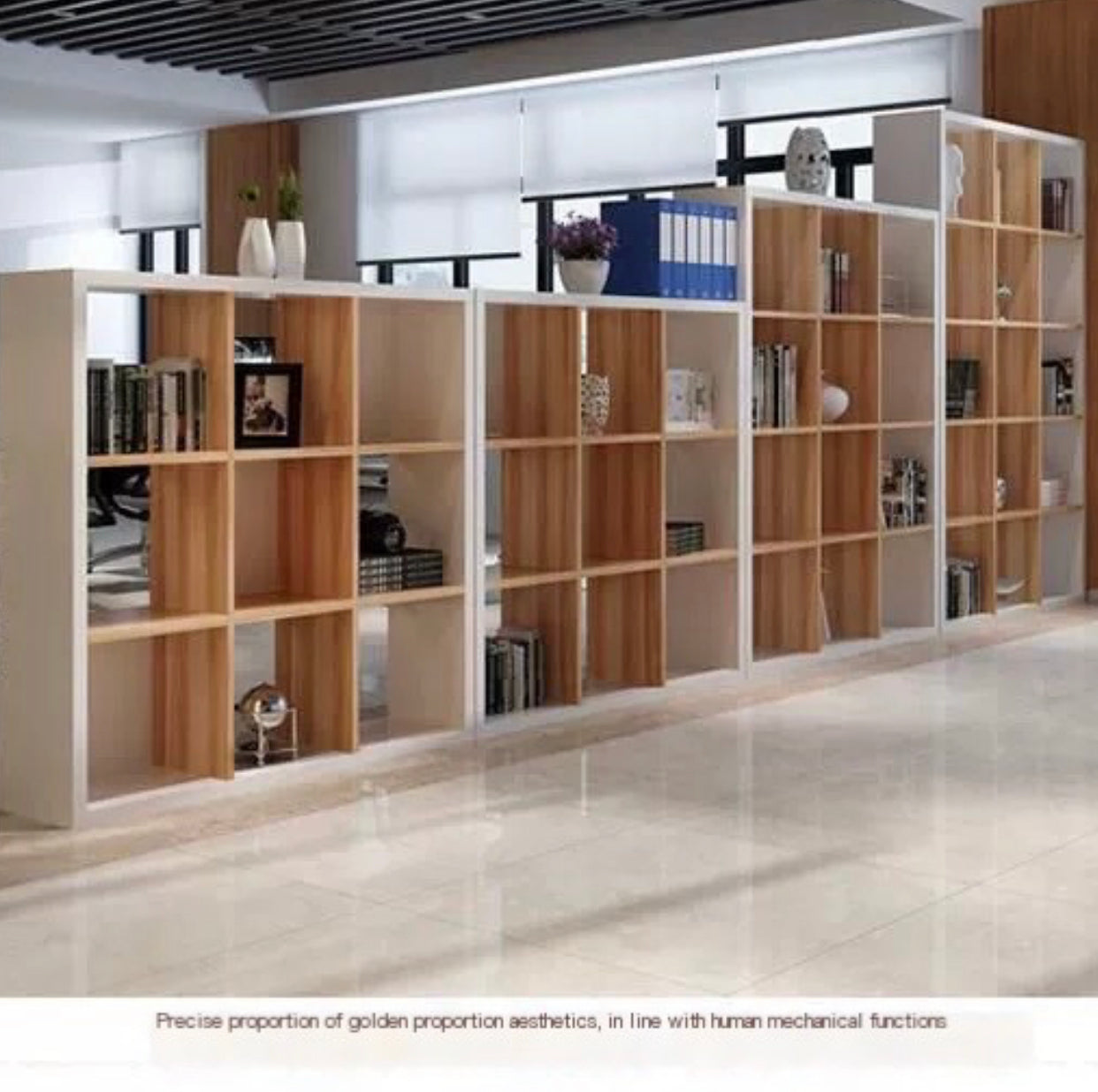 Wooden Combination File Cabinet: Bookcase, Bookshelf, Storage Grid, Display Cabinet, Office Partition, and Entrance Organizer.120*30*120cm