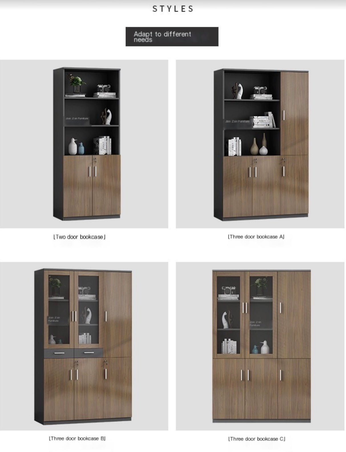 Simple Modern Wooden File Cabinet: Information Storage, Bookcase, Lockable Office Cabinet