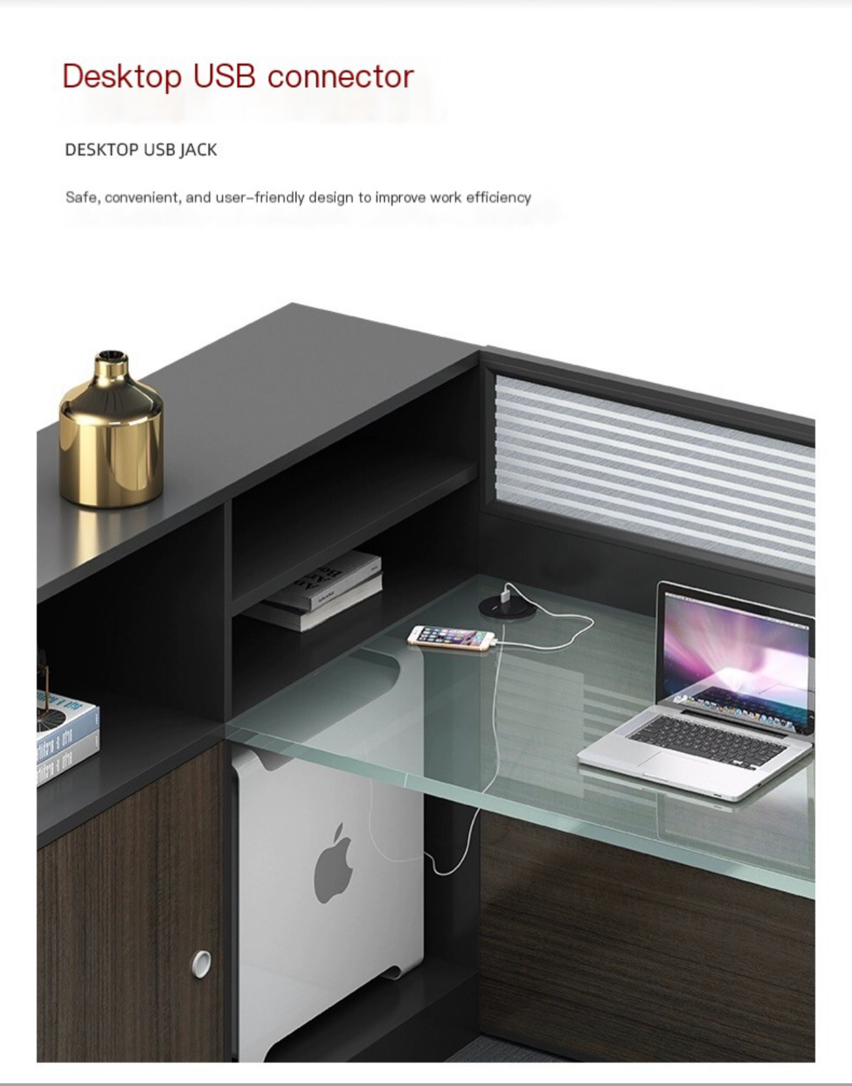 Sleek & Efficient: Modern Office Workstation for 2-6 People with Desk, Excluding Chairs