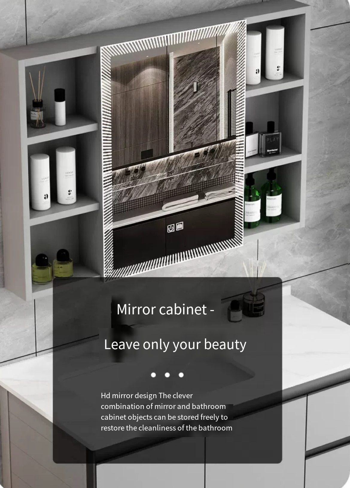 Effortless Elegance: 2023's New Smart Space Aluminum Bathroom Cabinet Combo