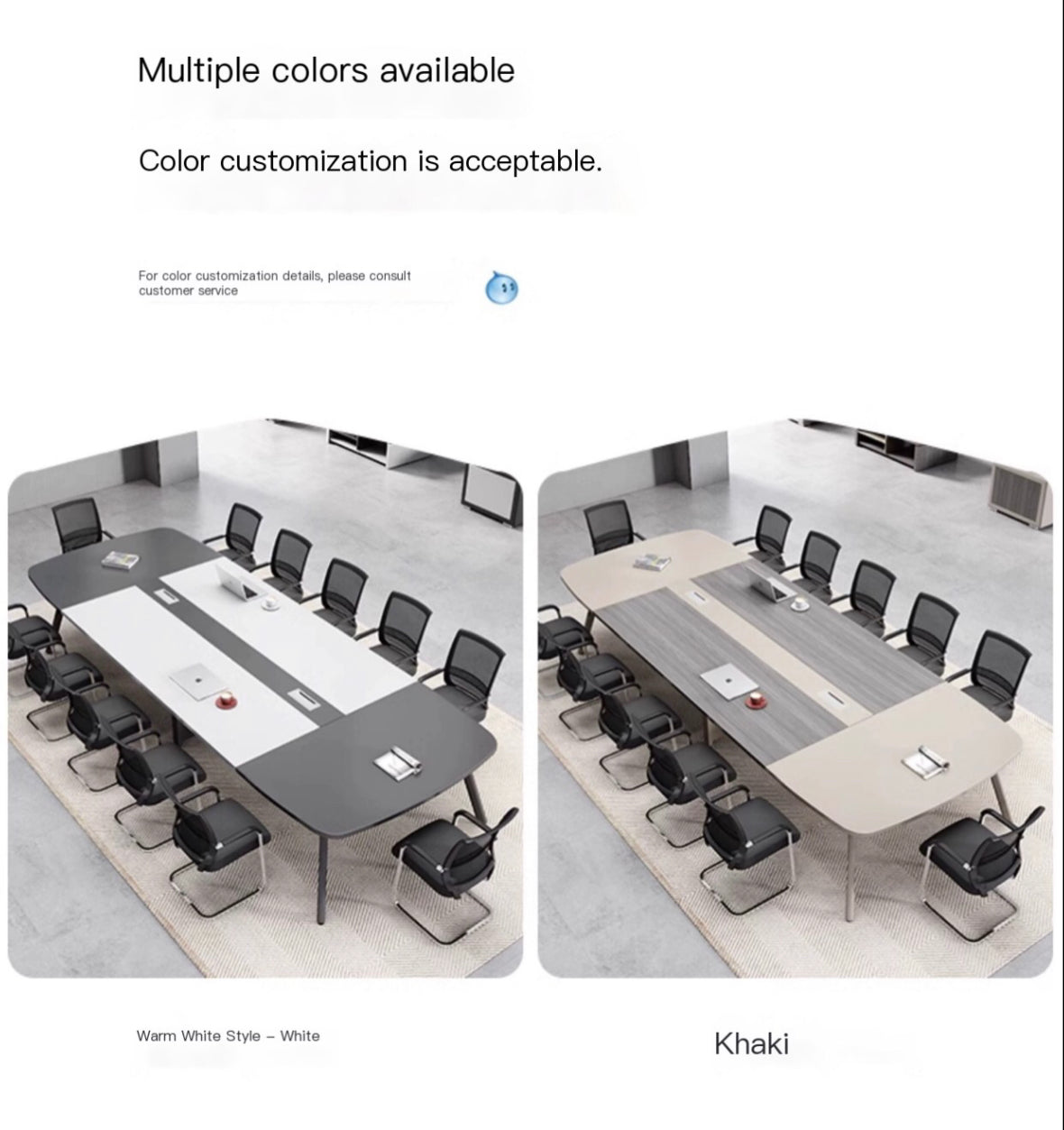 Sophisticated Simplicity: Modern Conference & Training Table Set with 12 Chairs