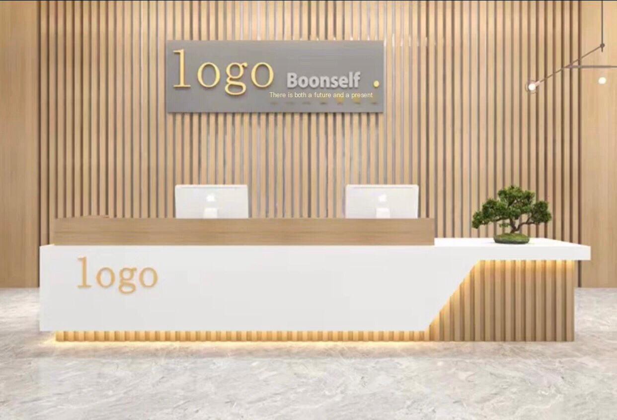 Modern Reception Desk:Standard for Company Front Desk, Hotel Lobby, Bar, Billiard Hall, Cashier Desk, and More. 100*60*100cm