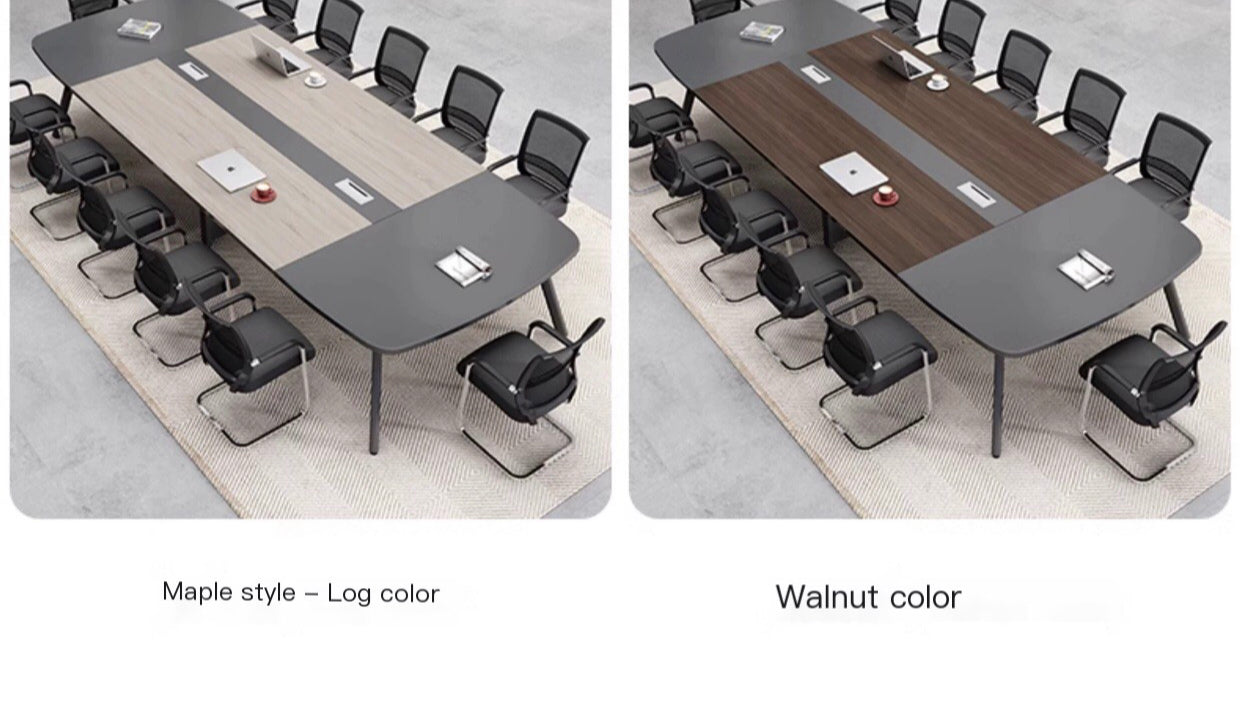 Sophisticated Simplicity: Modern Conference & Training Table Set with 12 Chairs