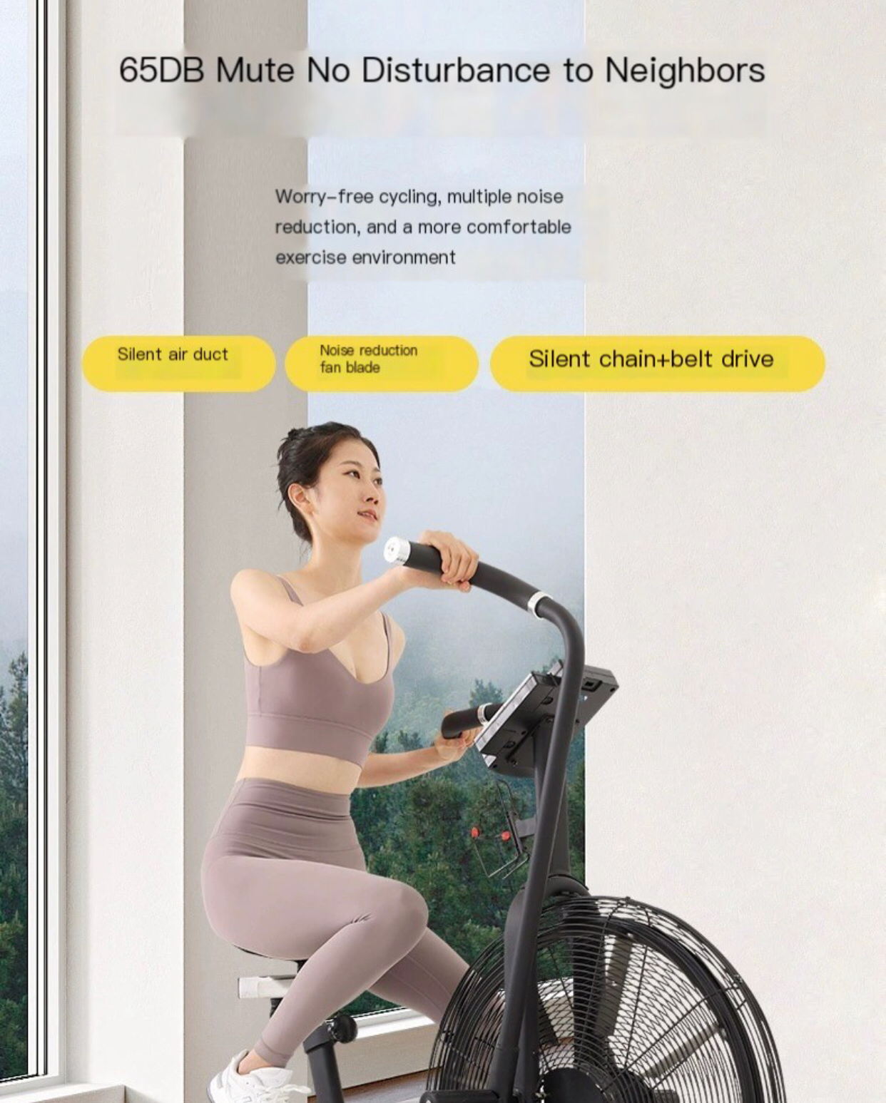 AirBike Pro: The Ultimate Smart Fan Resistance Exercise Bike for Home and Commercial Use