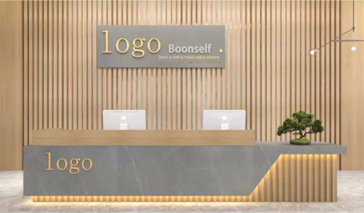 Modern Reception Desk:Standard for Company Front Desk, Hotel Lobby, Bar, Billiard Hall, Cashier Desk, and More. 100*60*100cm