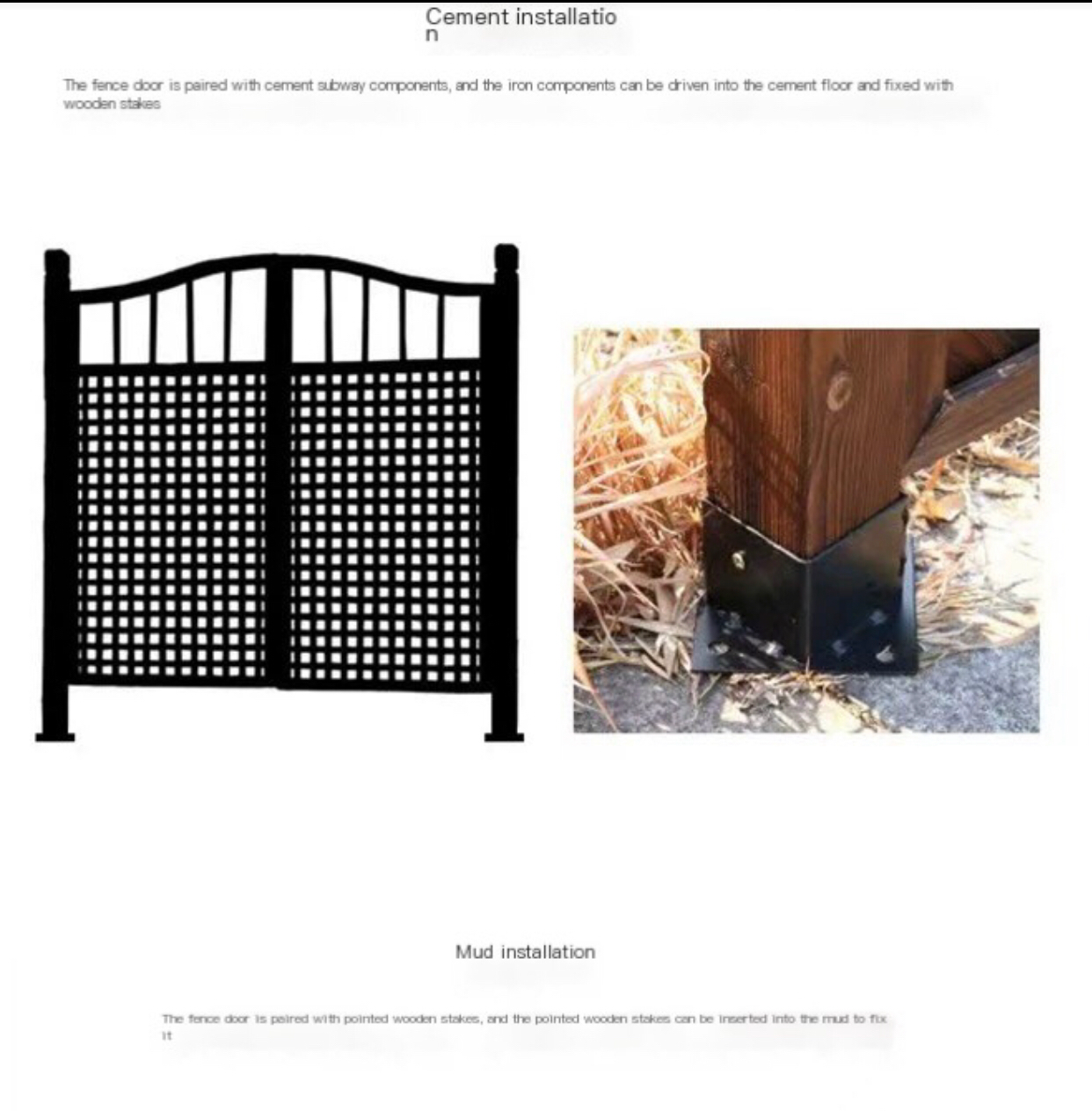 Elegant Outdoor Wooden Fence Door: Durable and Anti-Corrosion Garden Gate for Your Vegetable Garden and Yard