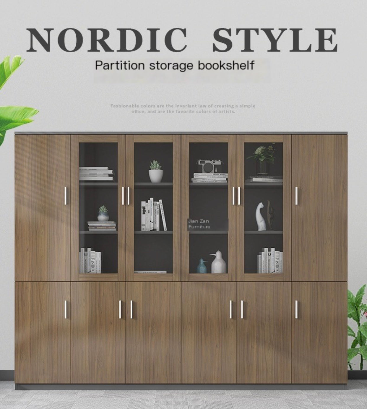 Simple Modern Wooden File Cabinet: Information Storage, Bookcase, Lockable Office Cabinet