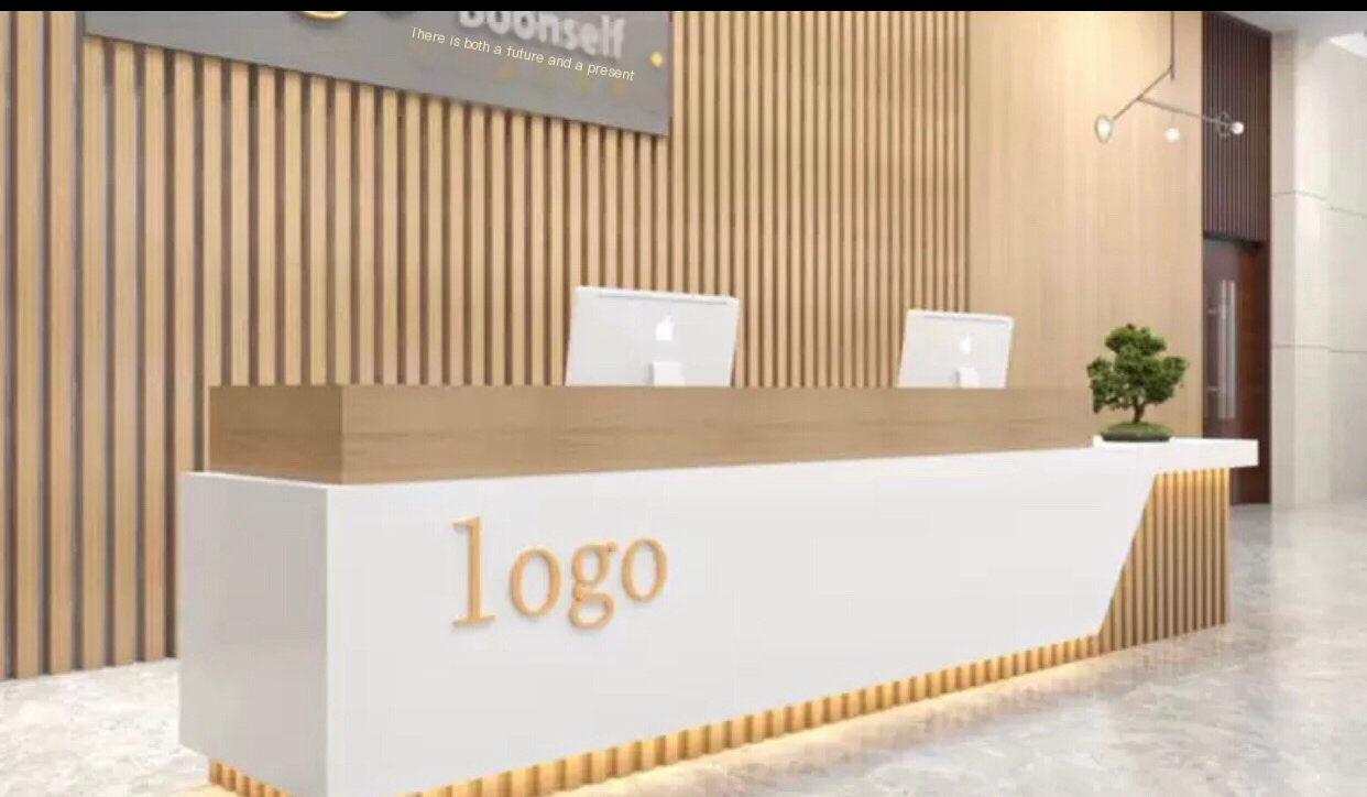 Modern Reception Desk:Standard for Company Front Desk, Hotel Lobby, Bar, Billiard Hall, Cashier Desk, and More. 100*60*100cm