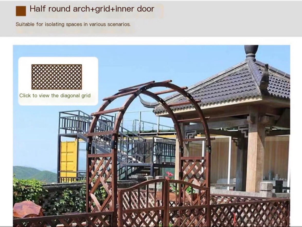 Elegant Outdoor Wooden Fence Door: Durable and Anti-Corrosion Garden Gate for Your Vegetable Garden and Yard