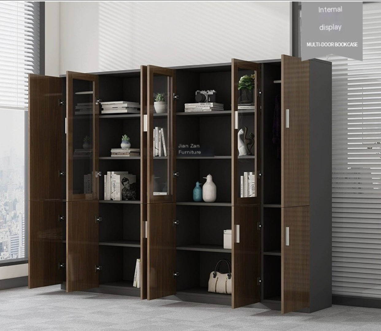 Simple Modern Wooden File Cabinet: Information Storage, Bookcase, Lockable Office Cabinet