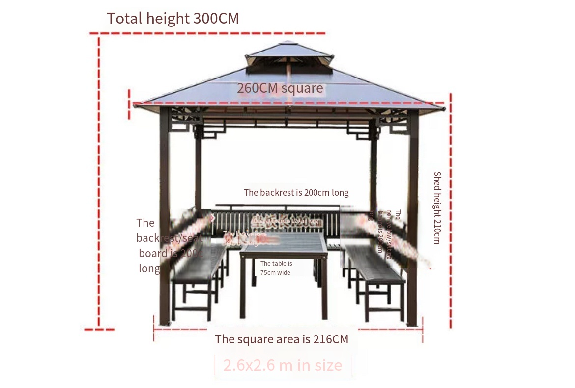 Outdoor Space Four-Corner Villa Pavilion – Where Style Meets Versatility for Unforgettable Moments in Any Setting