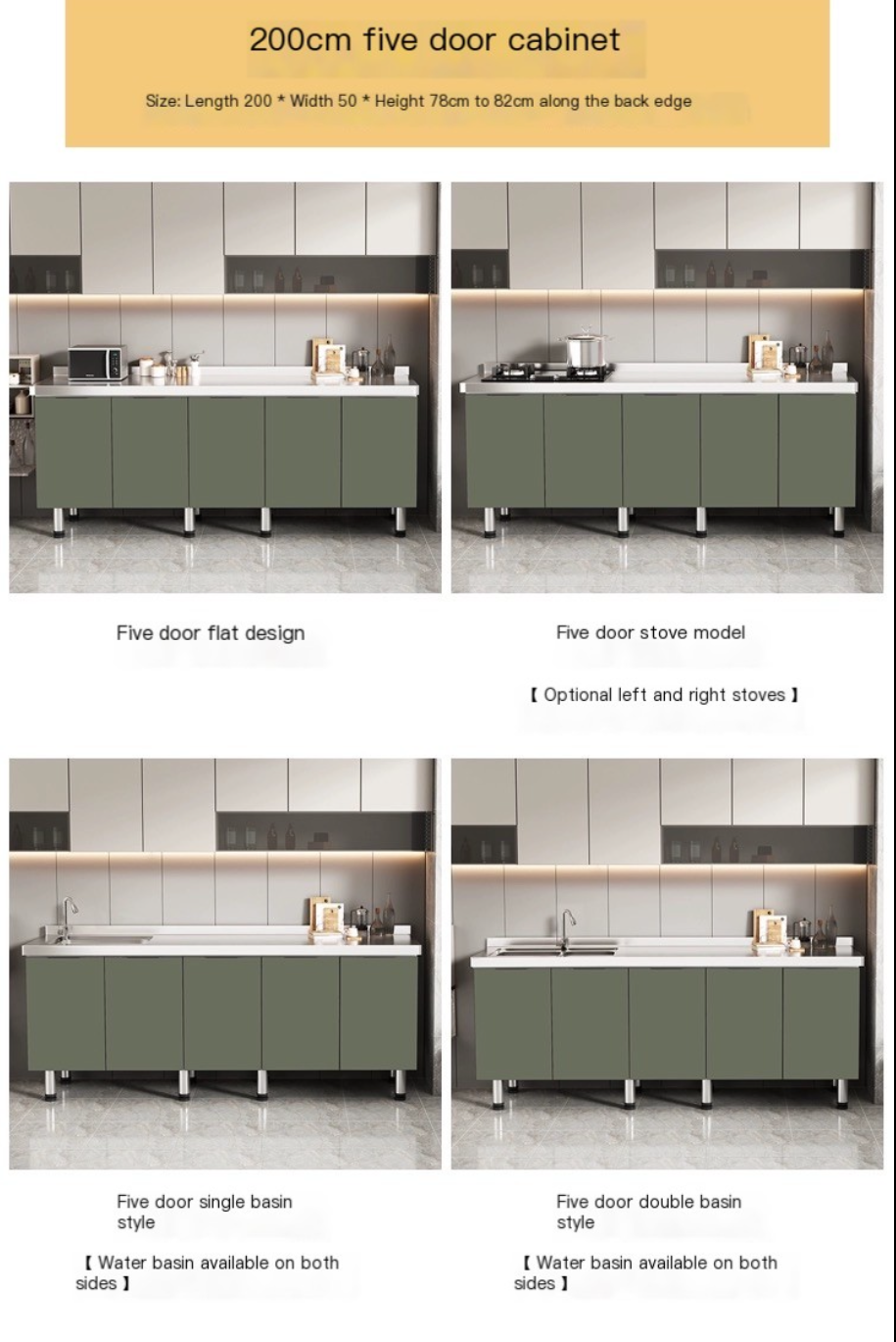 All-in-One Stainless Steel Kitchen Cabinet – Affordable, Stylish, and Customizable!"