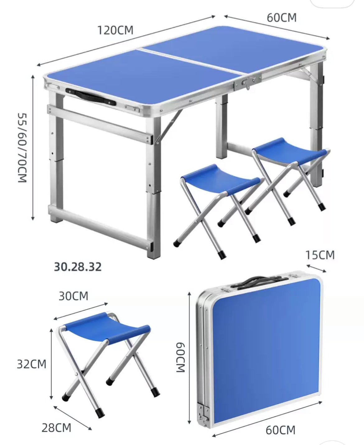 Unfold Adventure: The Ultimate Portable Aluminum Alloy Camping Table and Chairs Set for Outdoor Enthusiasts