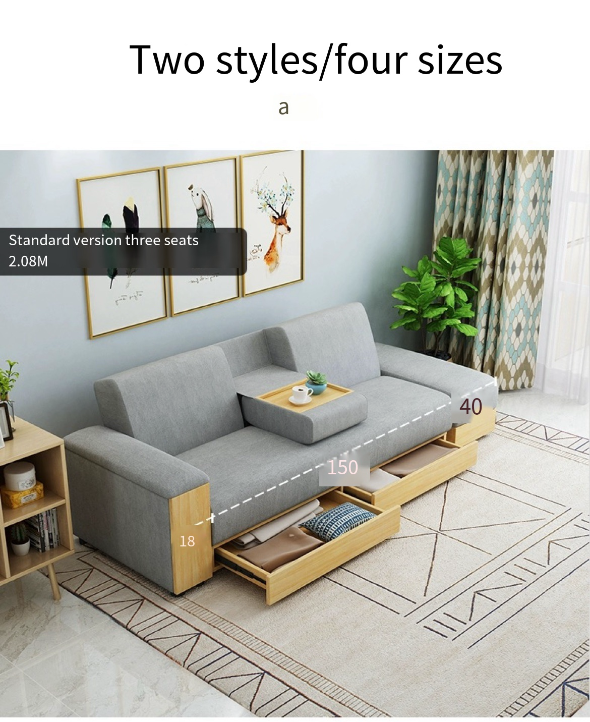 Multi-Functional Comfort: Small Space Sofa Bed with Storage