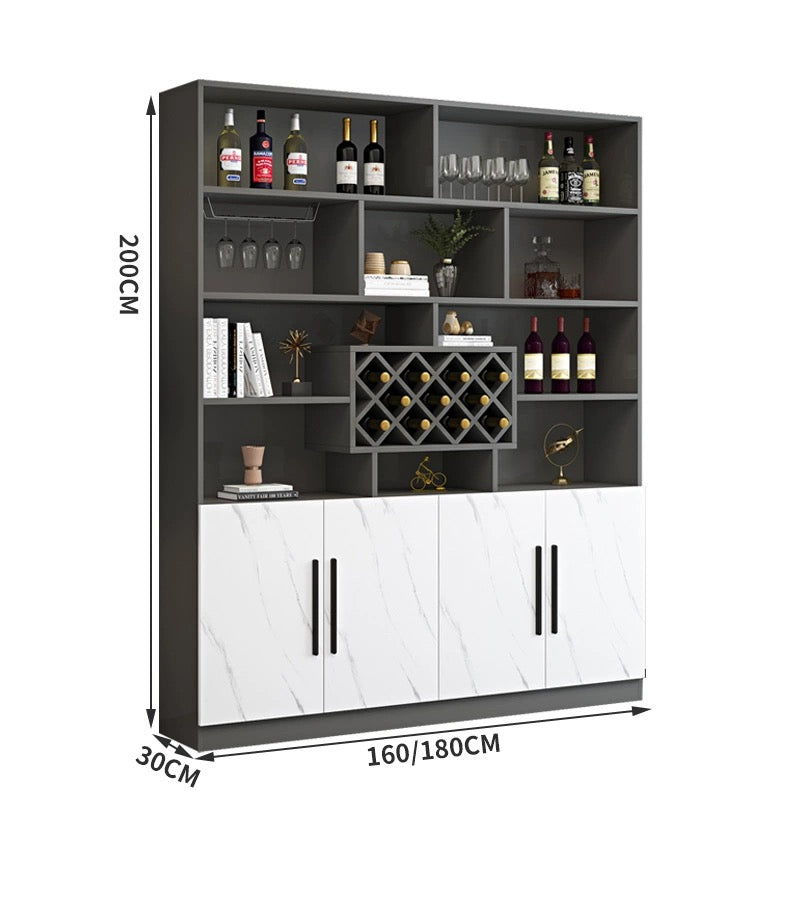 Elevate Your Space with Elegance: Modern Minimalist Wine & Storage Cabinet