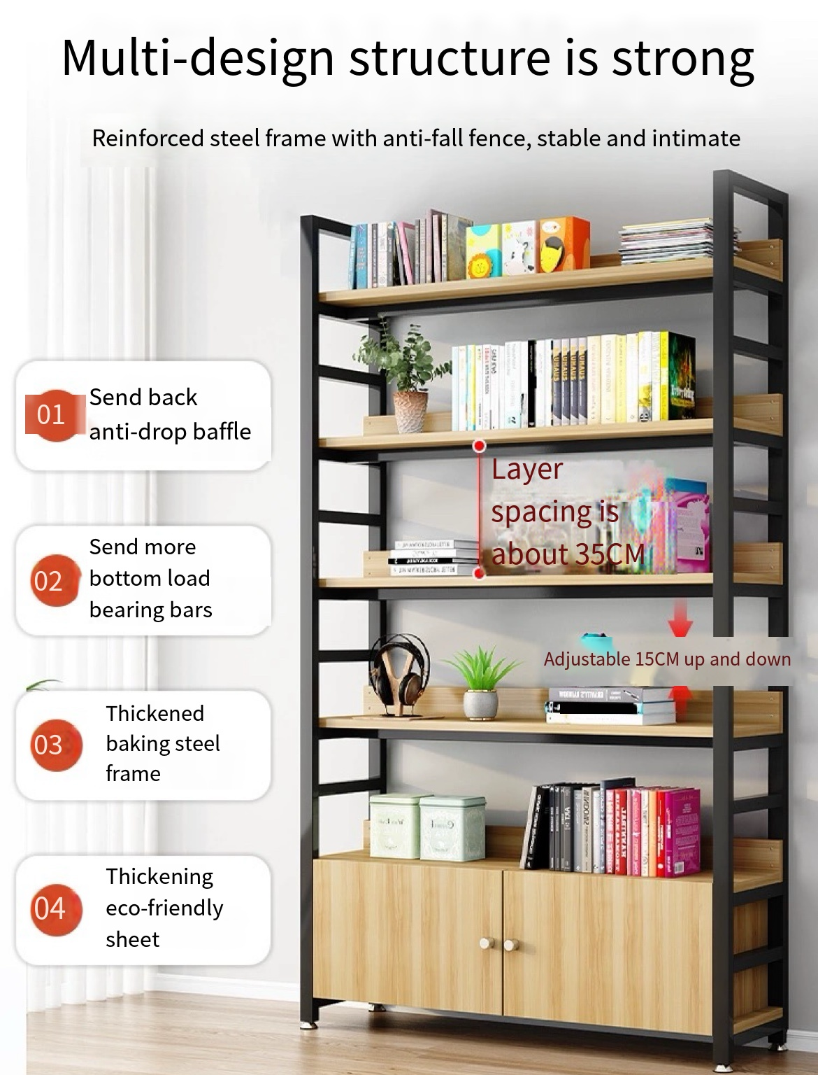 Mximize your Space with our Living Room Bookcase.