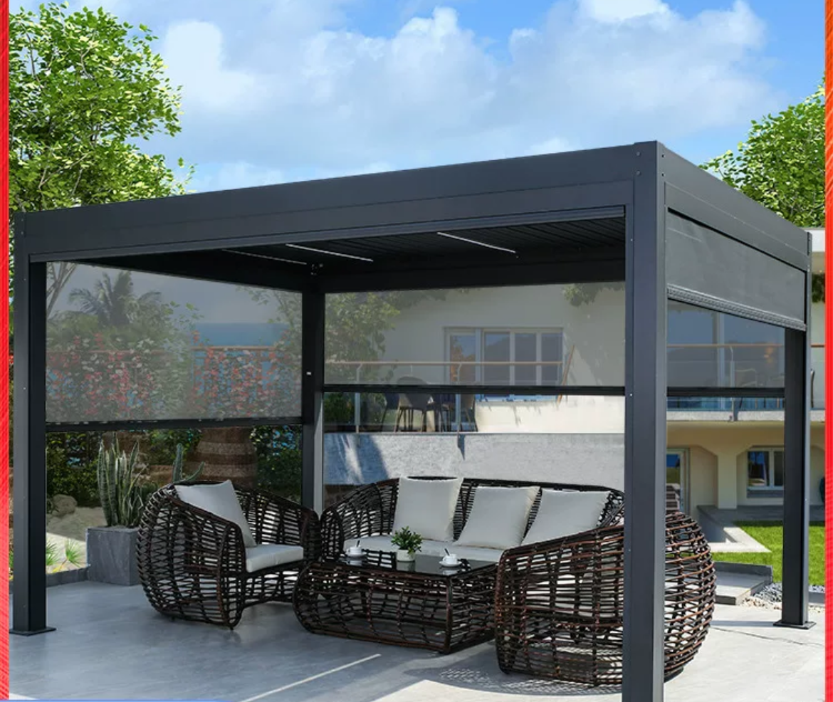 Elevate Your Outdoor Haven: The Ultimate Electric Louver Flip Awning Pavilion - Where Comfort Meets Style for Unforgettable Moments in Your Courtyard