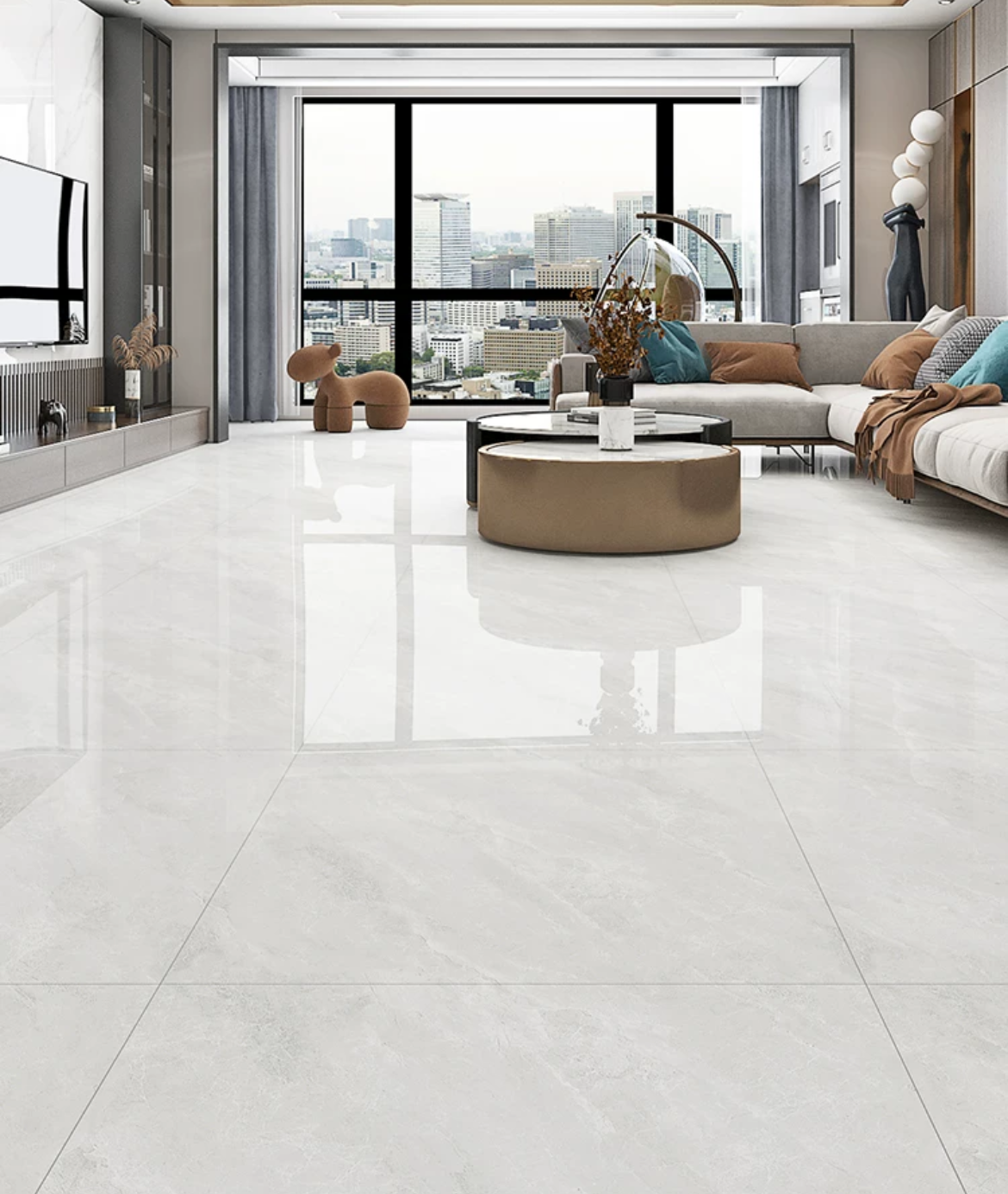 Experience Timeless Elegance with 800x800 Ceramic Marble Floor Tiles – The Epitome of Light Luxury