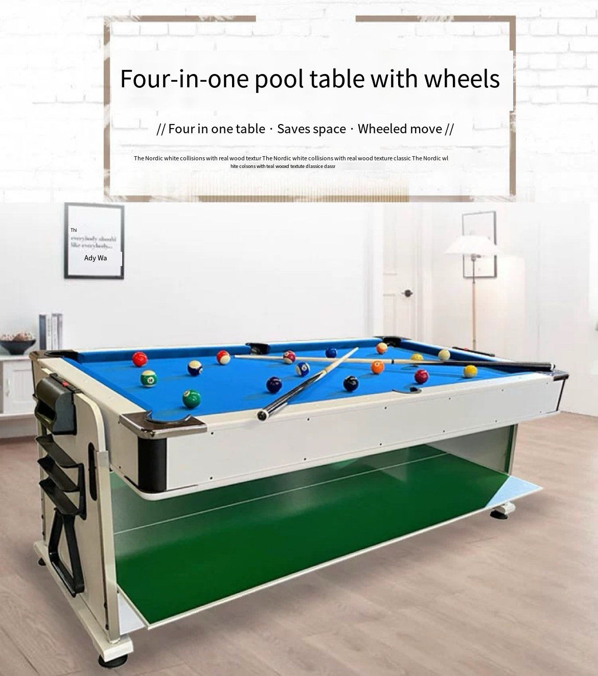 Game On: The Ultimate 4-in-1 Billiard, American Snooker, and Table Tennis Experience for Your Home