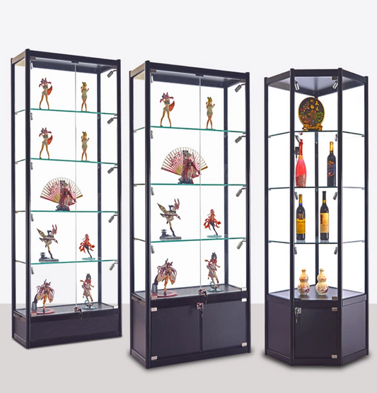 Showcase Your Treasures: Premium Transparent Glass Display Cabinet