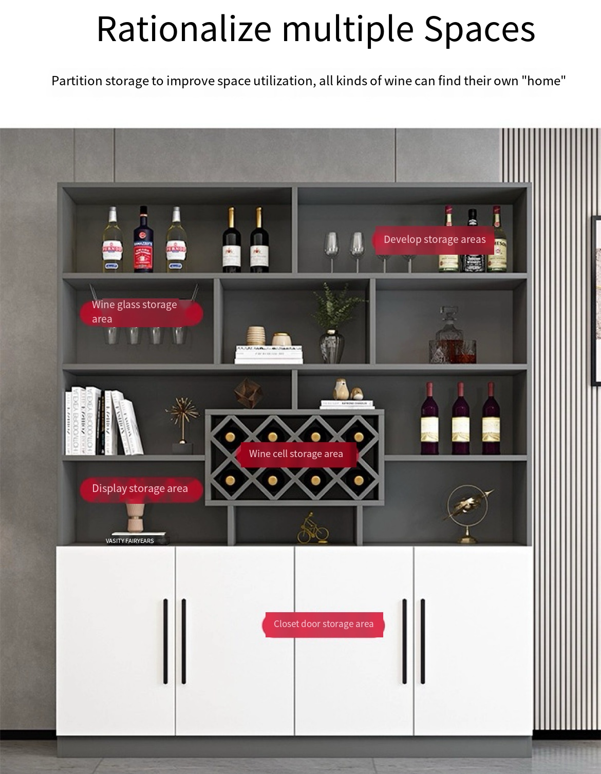 Elevate Your Space with Elegance: Modern Minimalist Wine & Storage Cabinet