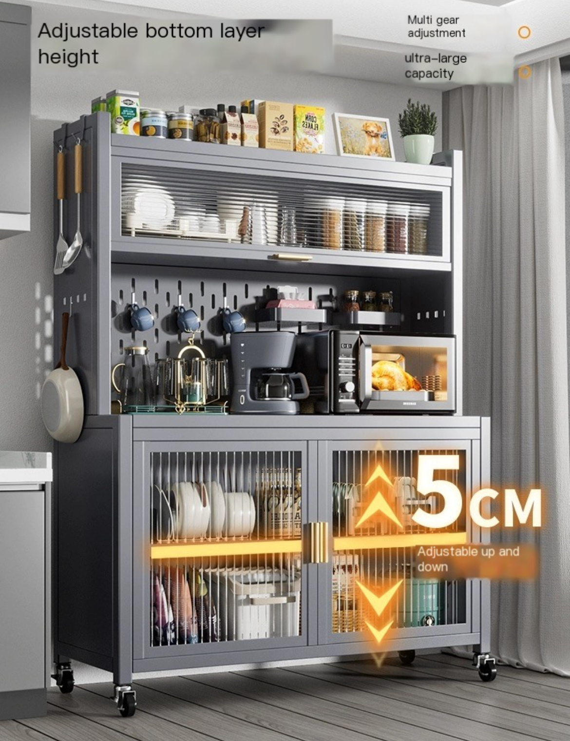 Kitchen Story Multi-Functional Storage Cabinet: Your Culinary Haven's Perfect Companion