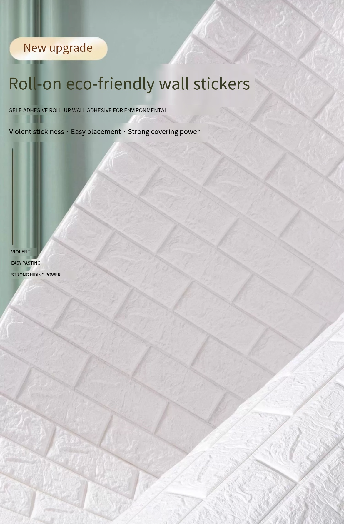 Cozy Home Transformation: Self-Adhesive Waterproof Brick Wall Wallpaper