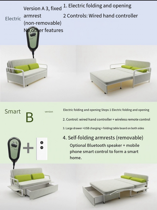 Experience Luxury Living with the Fully Automatic Folding Sofa Bed