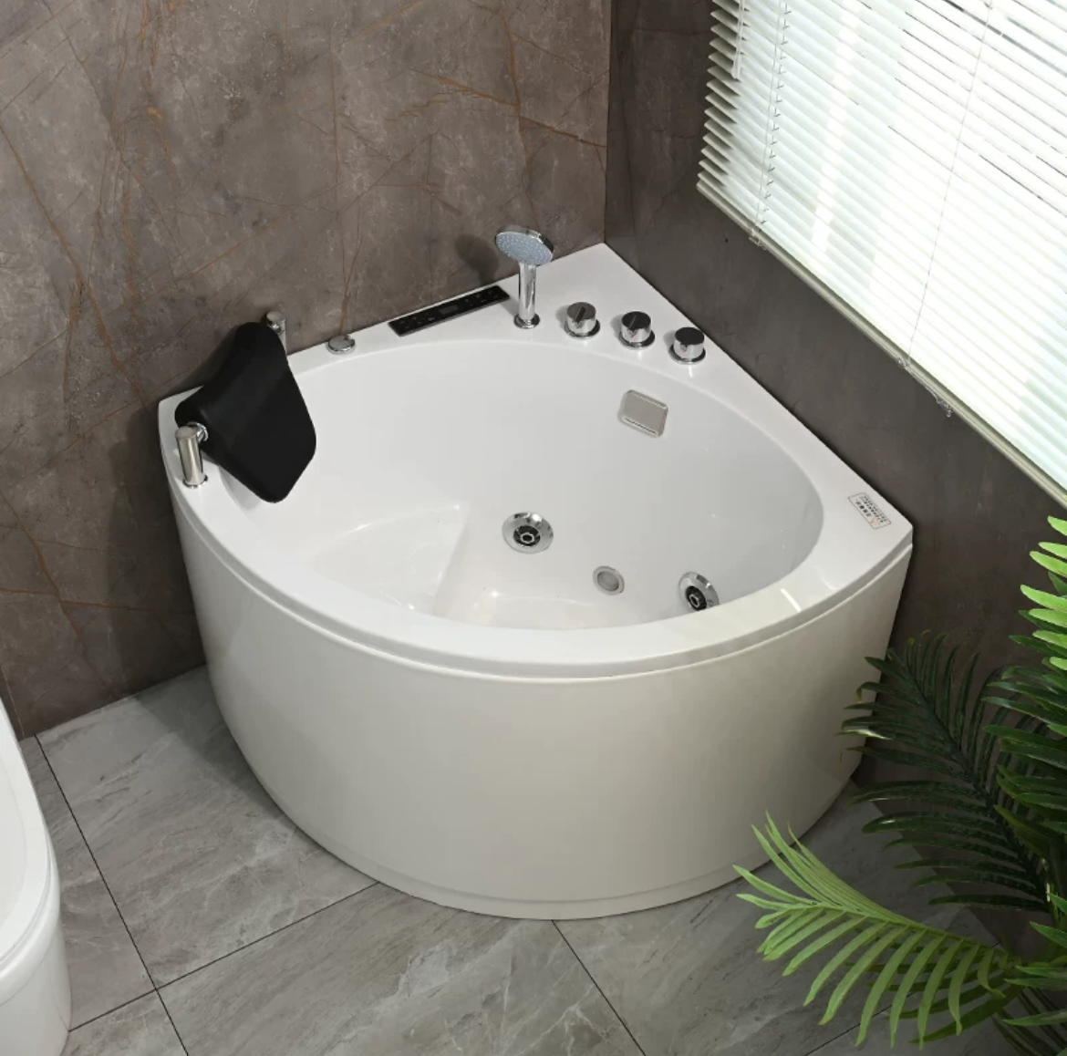 Elevate Your Bathing Experience with a Deep Triangle Corner Bathtub