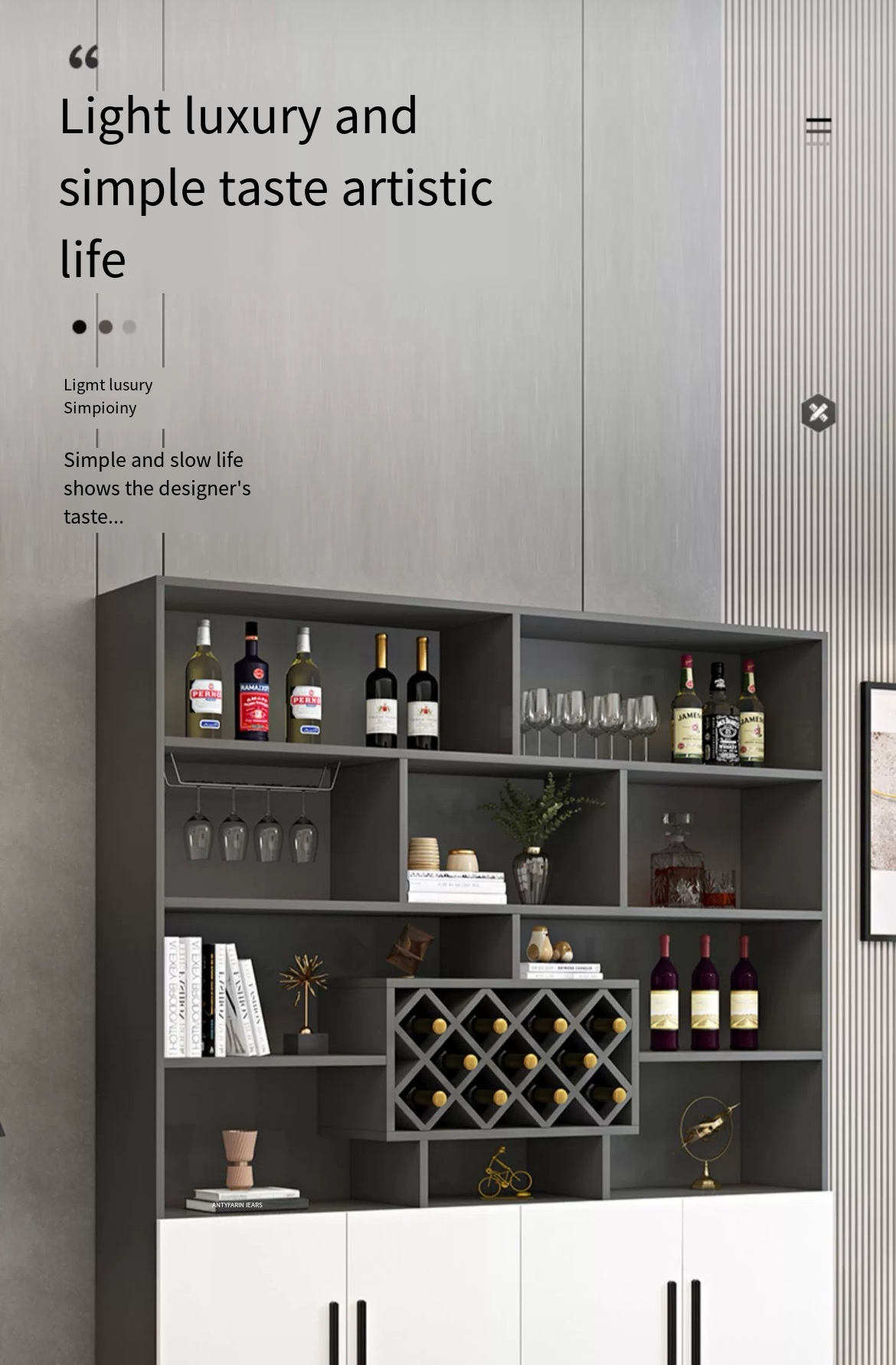 Elevate Your Space with Elegance: Modern Minimalist Wine & Storage Cabinet