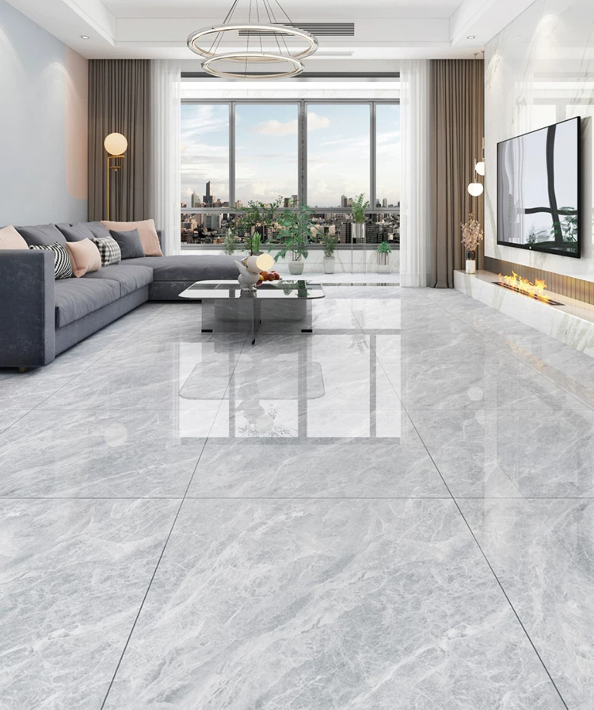 Experience Timeless Elegance with 800x800 Ceramic Marble Floor Tiles – The Epitome of Light Luxury