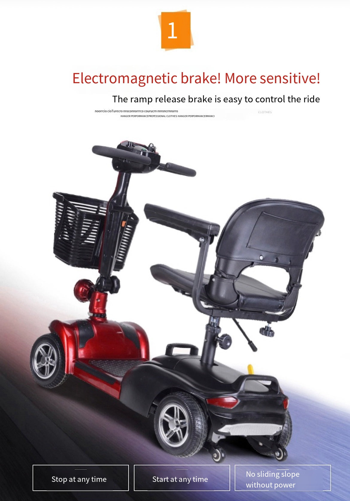 Mobility Master: The All-in-One Electric Vehicle for Seniors and the Disabled with a maximum power below 500w and 24v battery voltage