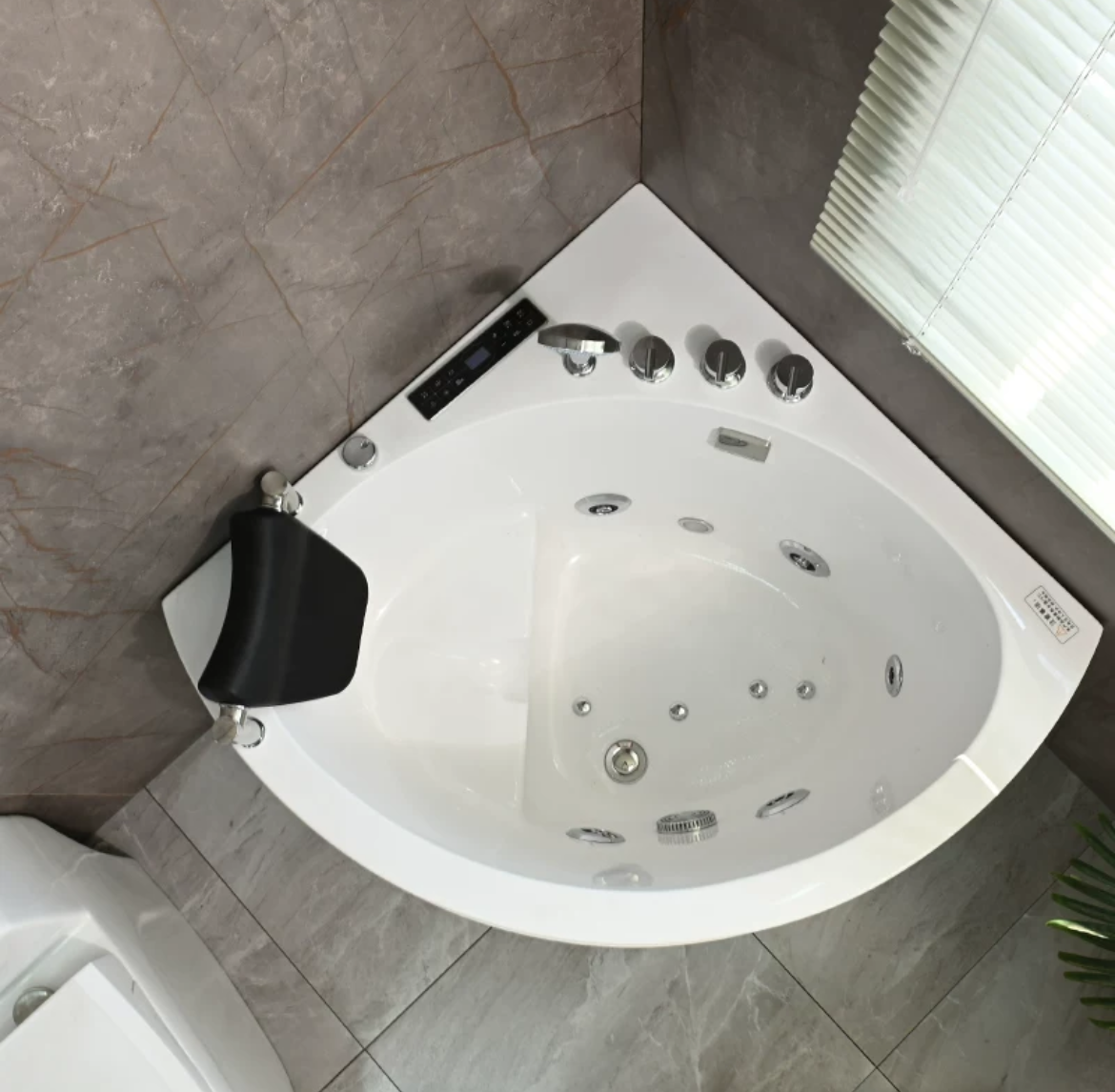 Elevate Your Bathing Experience with a Deep Triangle Corner Bathtub