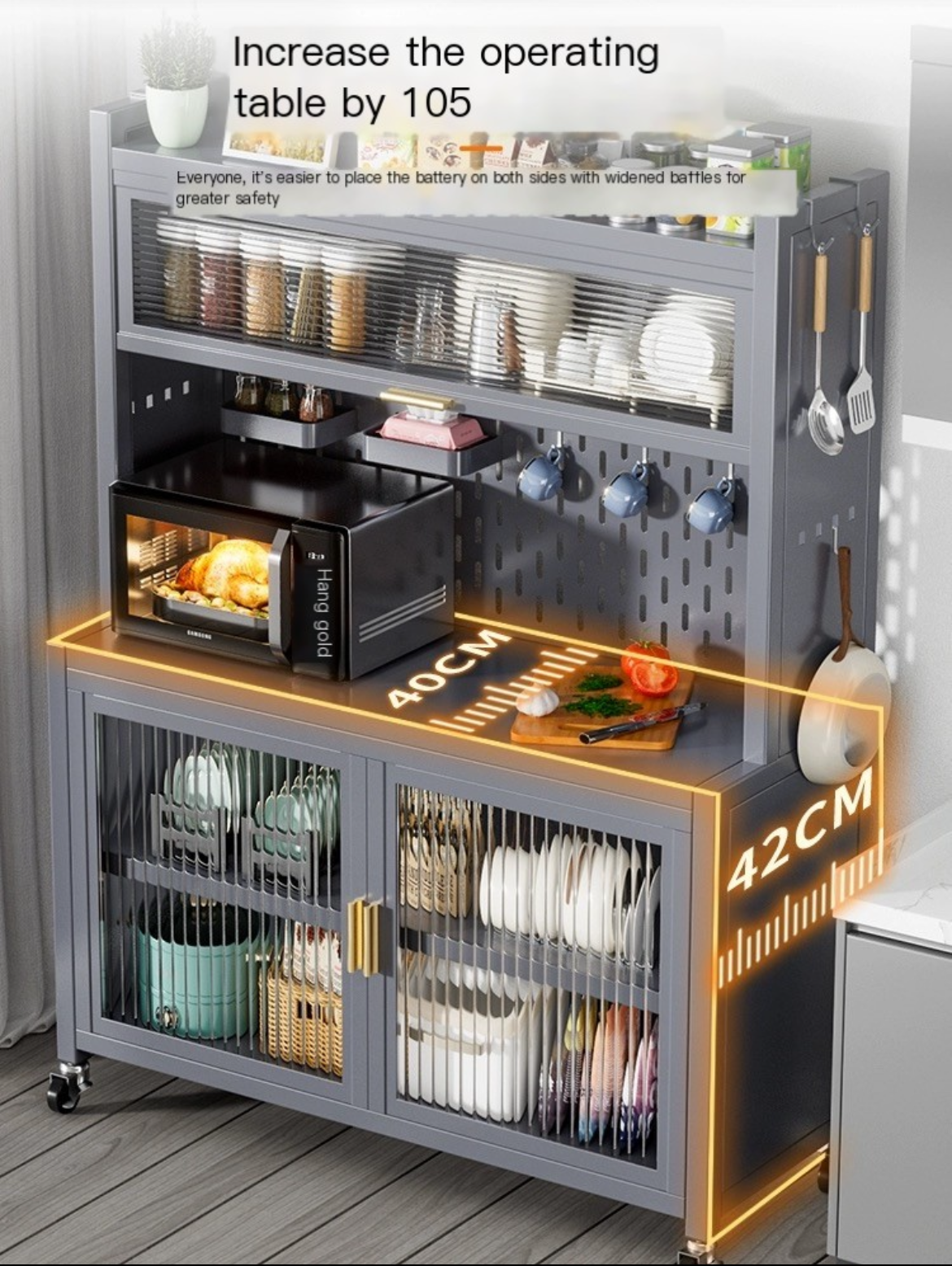 Kitchen Story Multi-Functional Storage Cabinet: Your Culinary Haven's Perfect Companion