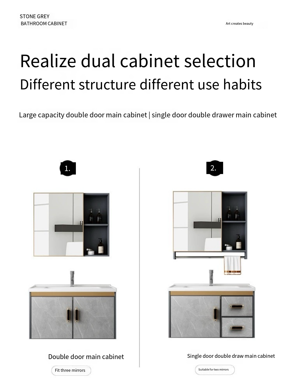 Space-Saving Aluminum Slate Bathroom Cabinet: Elevate Your Bathroom's Style