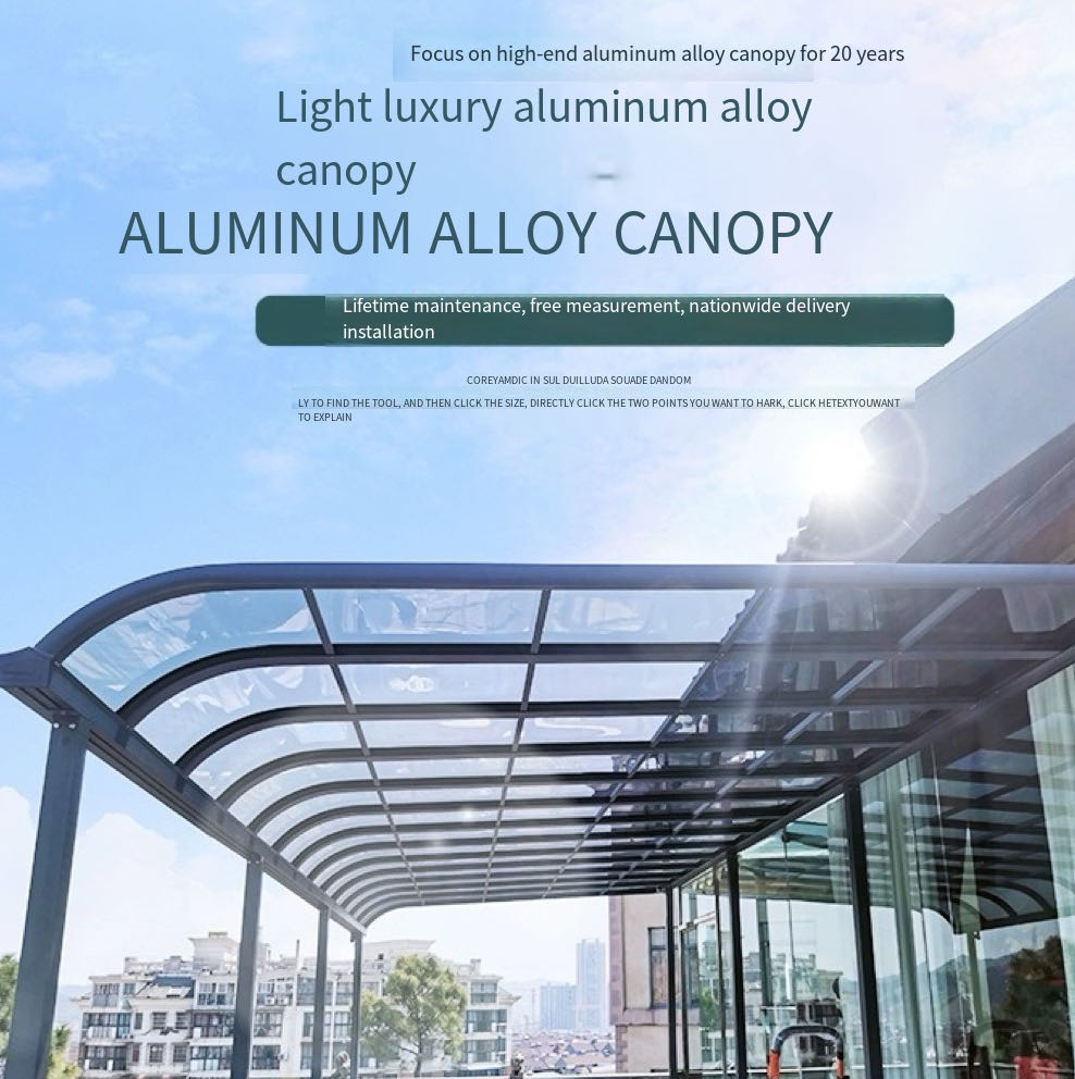 Elevate Your Space with Our Aluminum Alloy Canopy - A Stylish and Functional Sun Shelter for Balconies, Terraces, and Courtyards