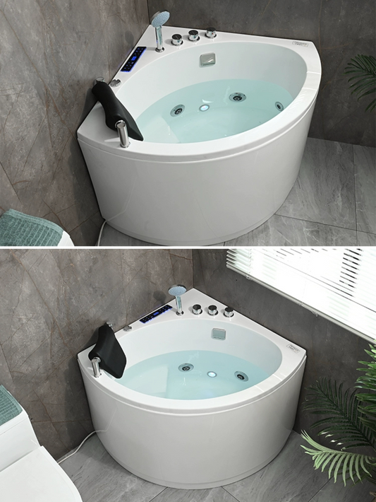 Elevate Your Bathing Experience with a Deep Triangle Corner Bathtub