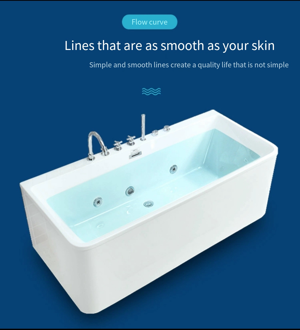 Transform Your Space with our Thermostatic Freestanding Acrylic Bathtub - Perfect for Small Apartments