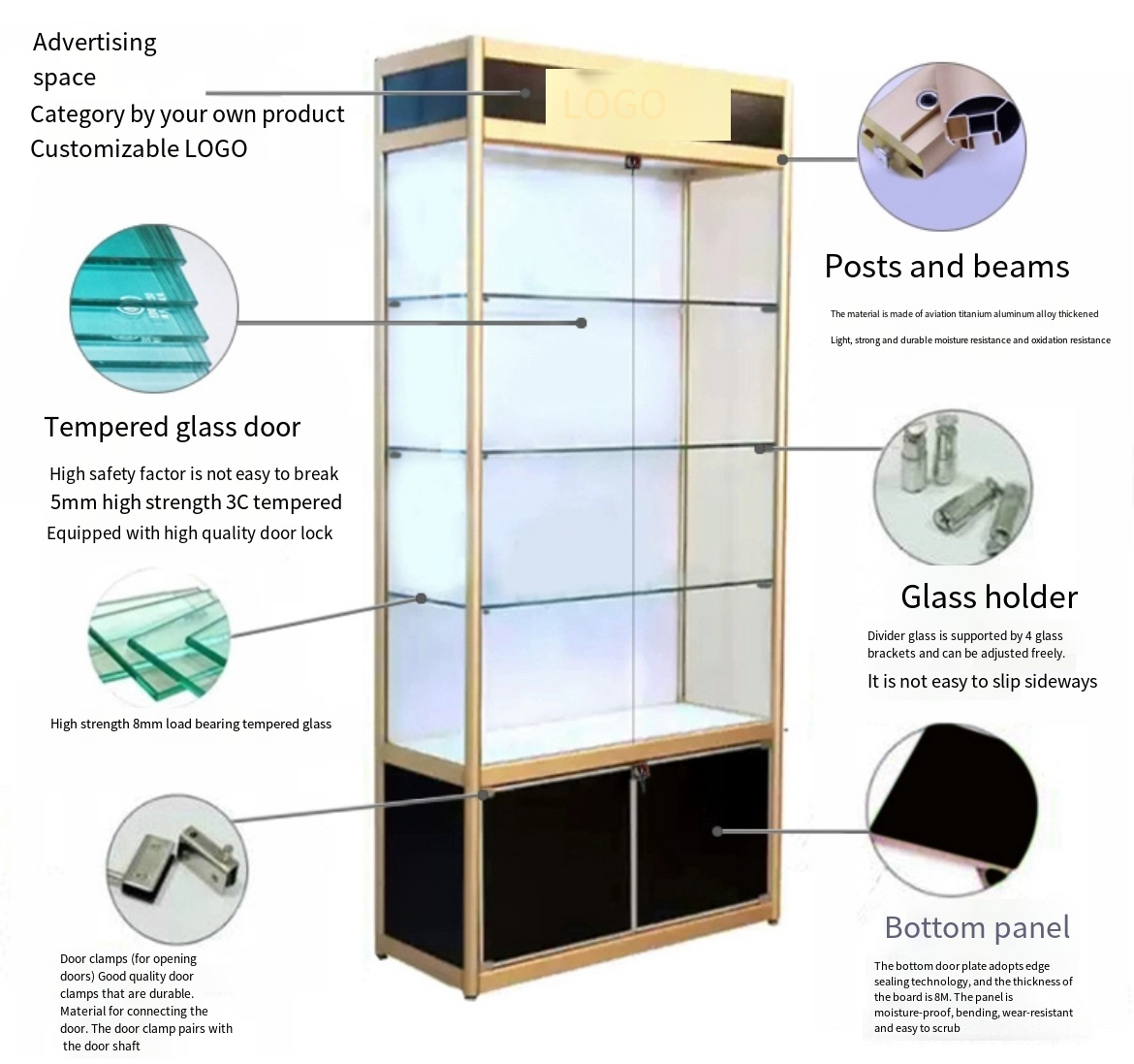 Organize your space with our Premium Glass Display Cabinets