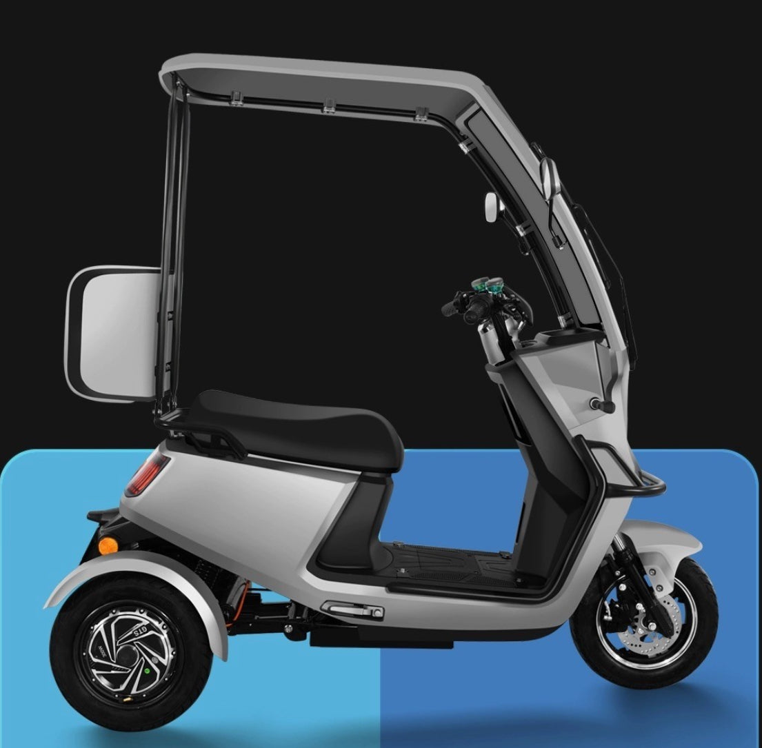 Revolutionise your ride with the Ultimate Family mobility solution tricycle with equipedd with a 72v battery and maximum speed of 50km/h with an efficient pure electric range of 65km.