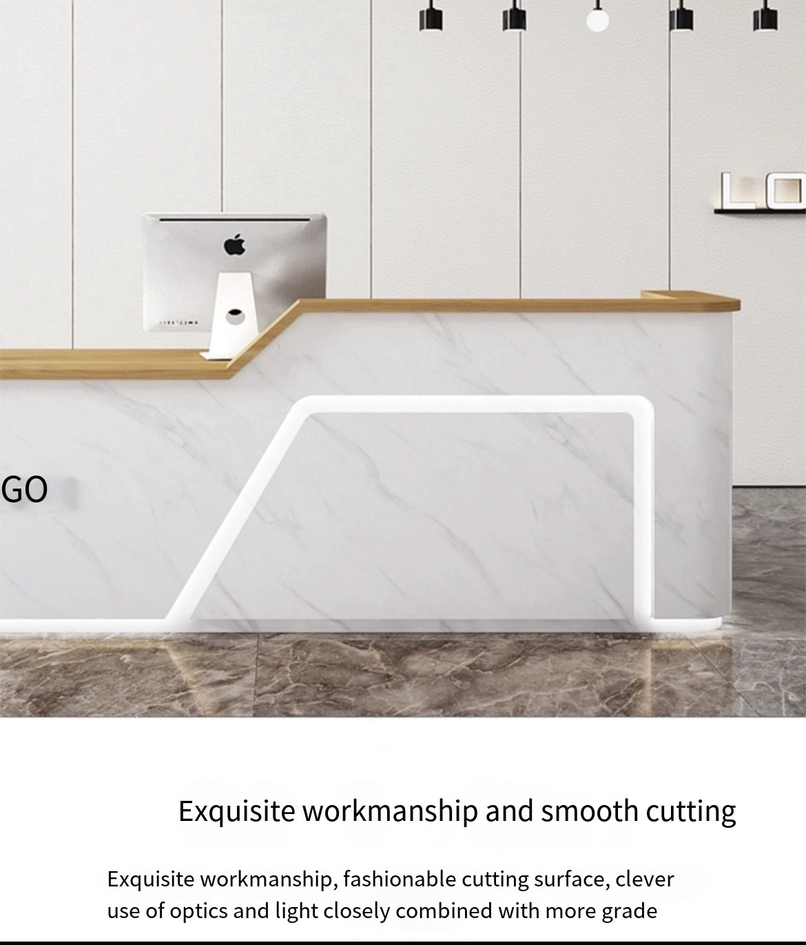 Versatile Modern Commercial Counter: Ideal for Bars, Beauty Salons, Clothing Stores, Offices, and Reception Areas.100*60*100cm