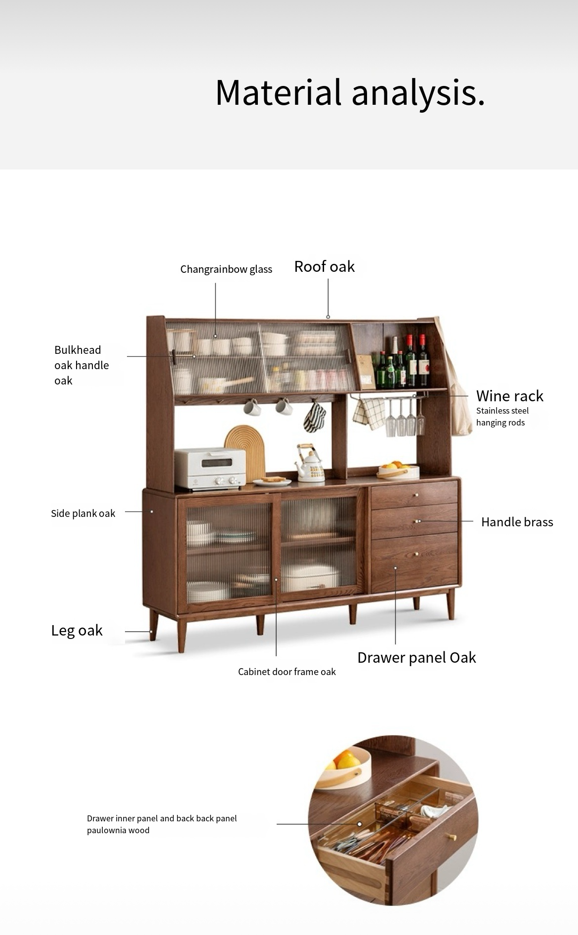 Experience Modern Living with the Nordic Oak Tea Cabinet: Your Storage Solution