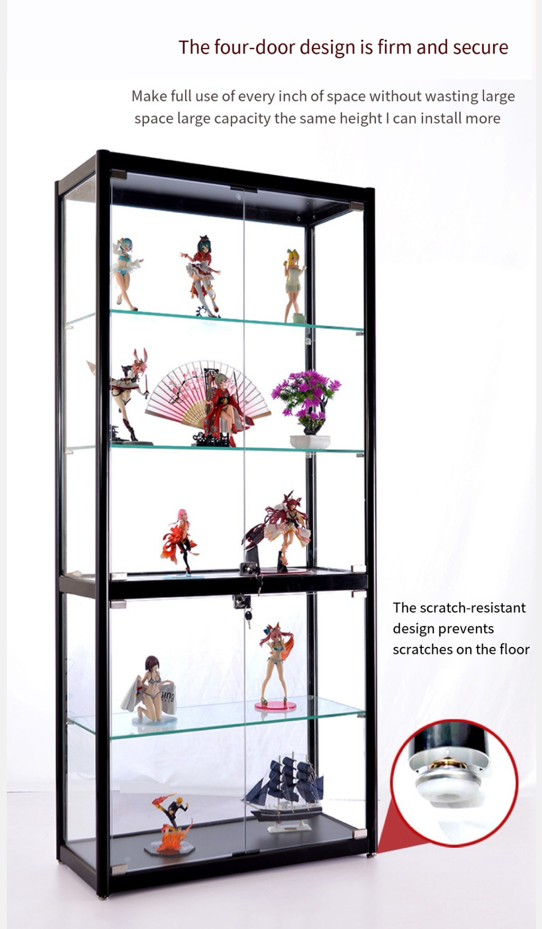 Showcase Your Treasures: Premium Transparent Glass Display Cabinet