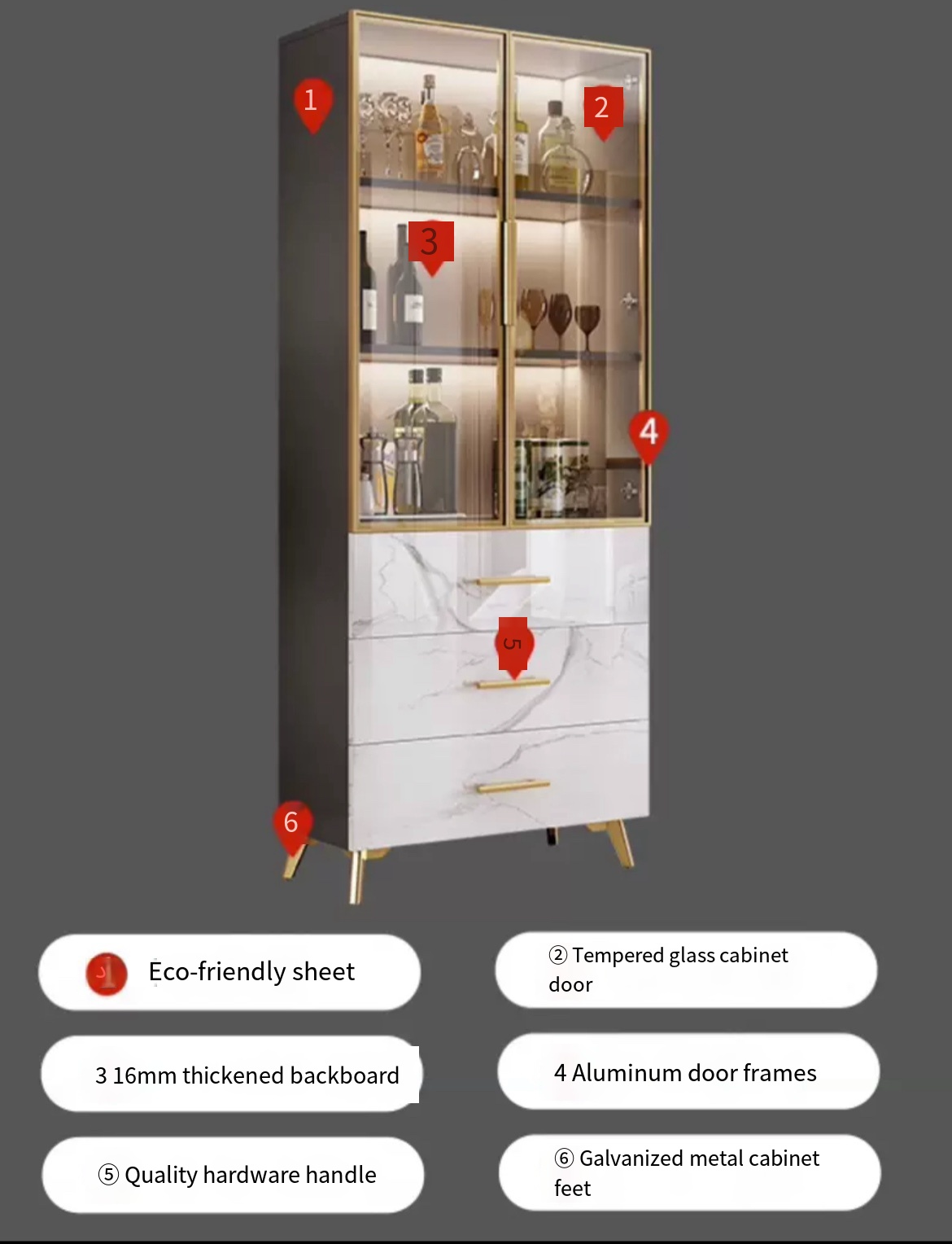 Elevate Your Space with an Italian Light Luxury Storage Cabinet