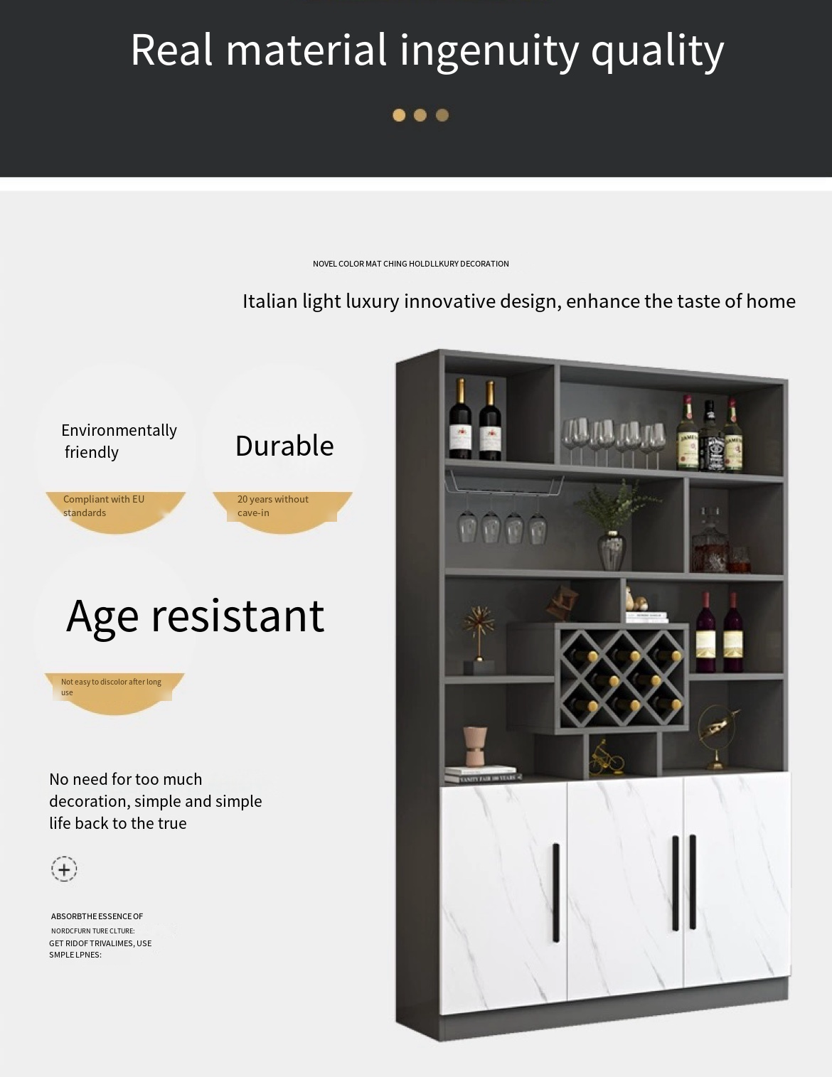 Elevate Your Space with Elegance: Modern Minimalist Wine & Storage Cabinet